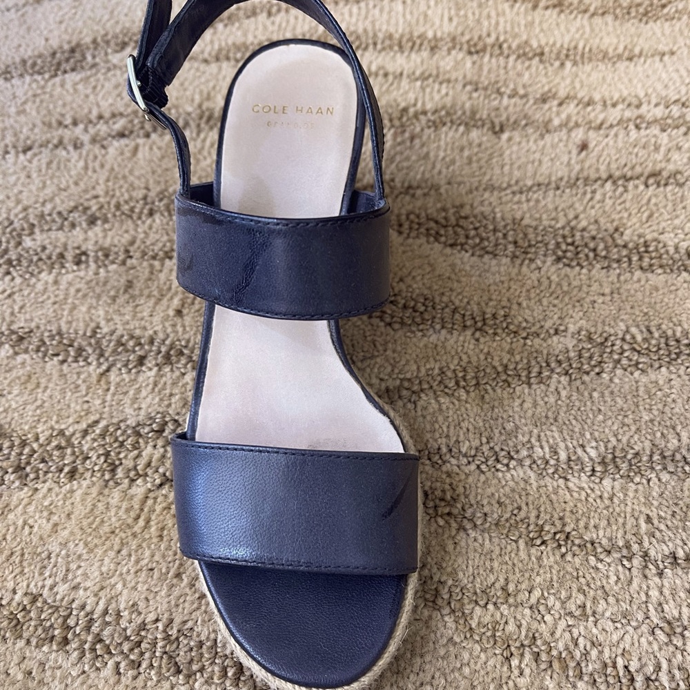 Cole Haan wedge sandals with Grand0 cushion.